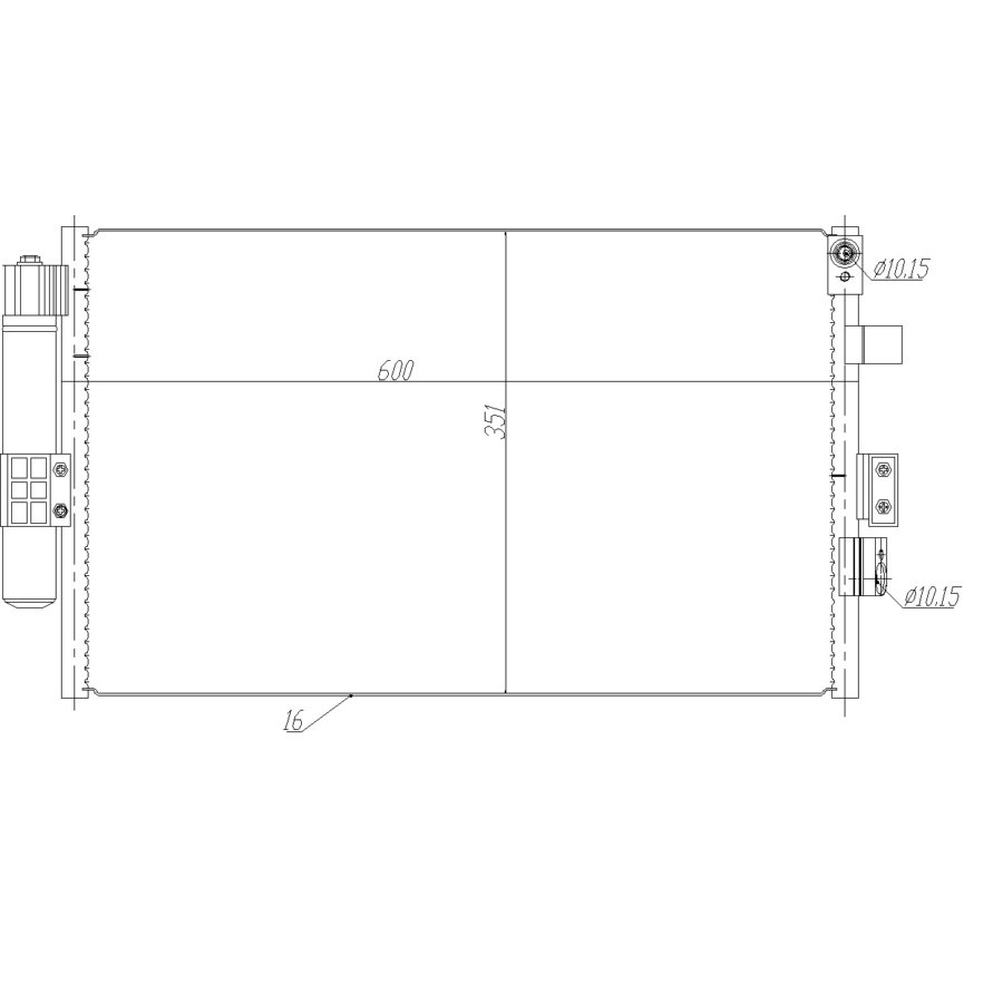 Condensatore con essiccatore NRF 350464 EASY FIT