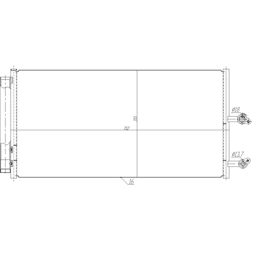 Condensatore con essiccatore NRF 350470 EASY FIT