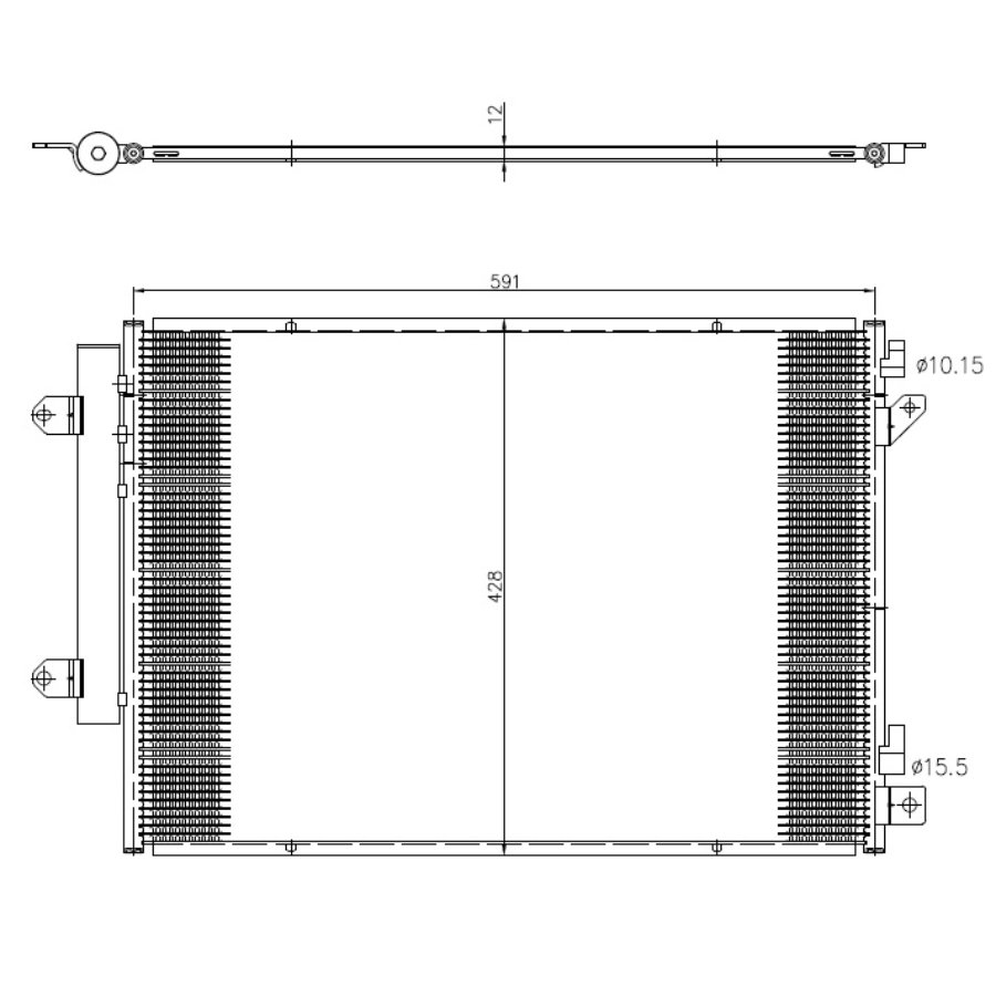 Condensatore con essiccatore NRF 350472 EASY FIT