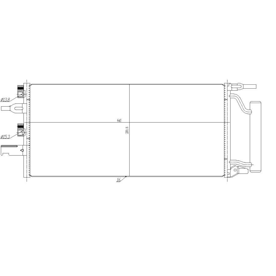 Condensatore con essiccatore NRF 350475 EASY FIT