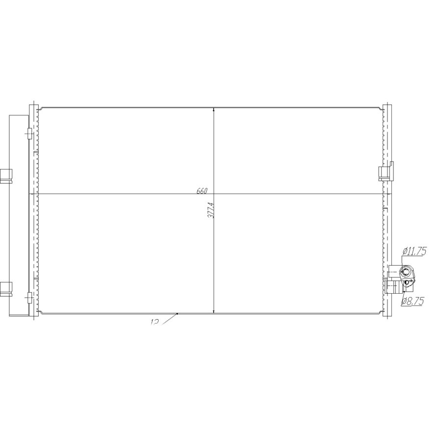 Condensatore con essiccatore NRF 350476 EASY FIT