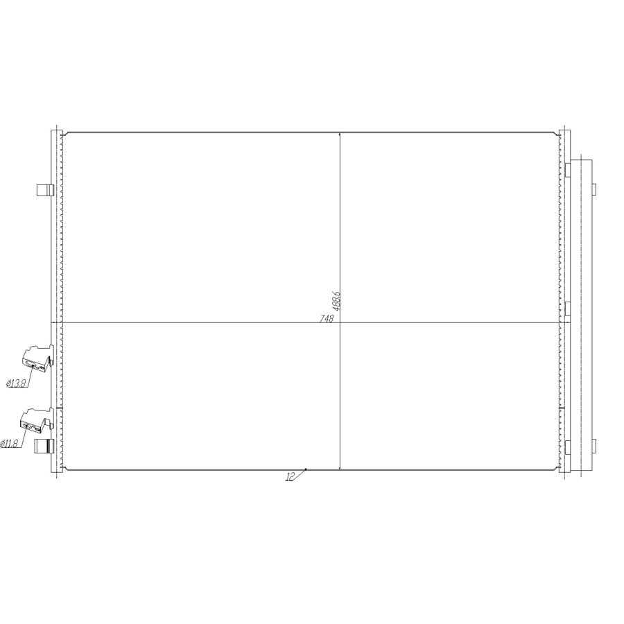 Condensatore con essiccatore NRF 350477 EASY FIT