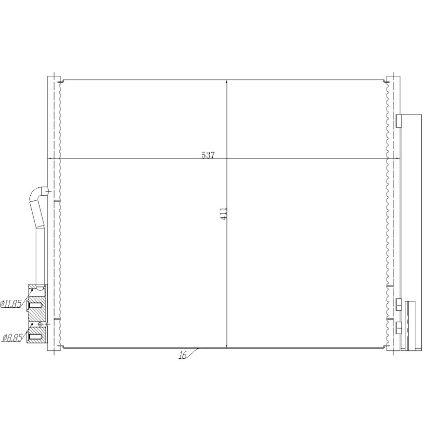 Condensatore con essiccatore NRF 350478 EASY FIT