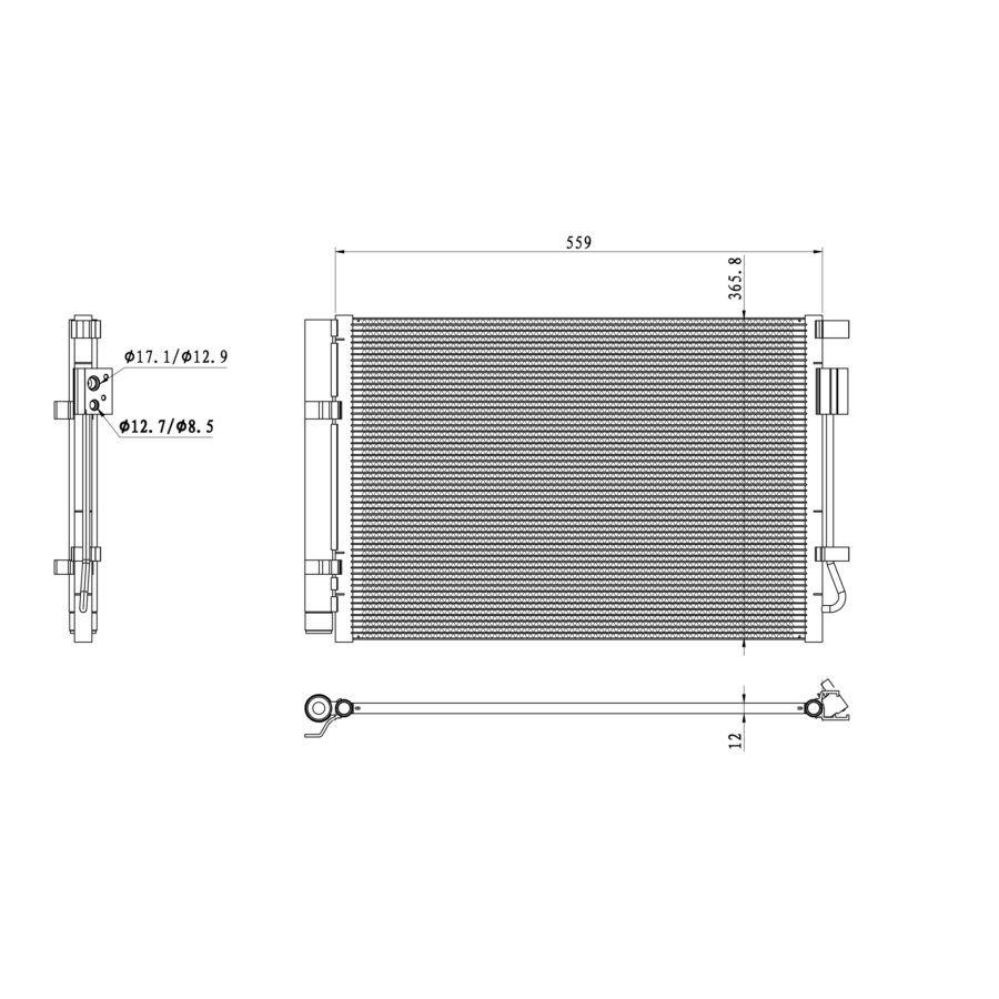 Condensatore con essiccatore NRF 350496 EASY FIT