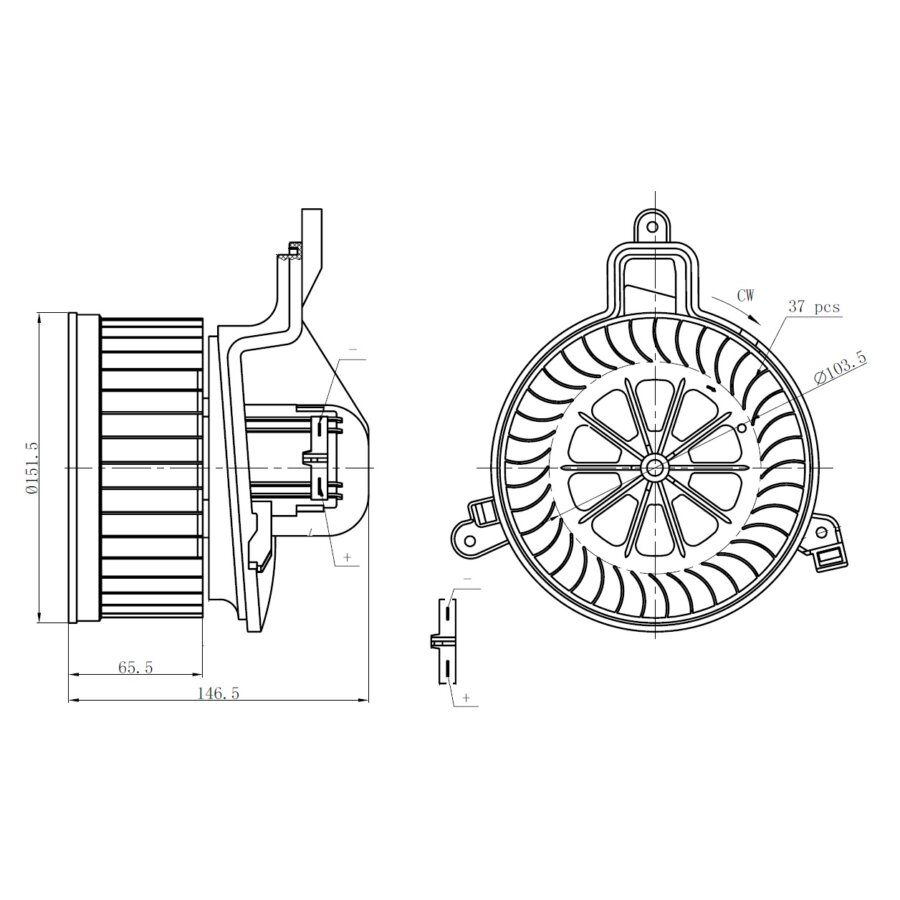 Ventilatore abitacolo NRF 34299 EASY FIT