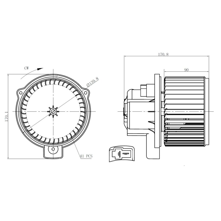Ventilatore abitacolo NRF 34300 EASY FIT