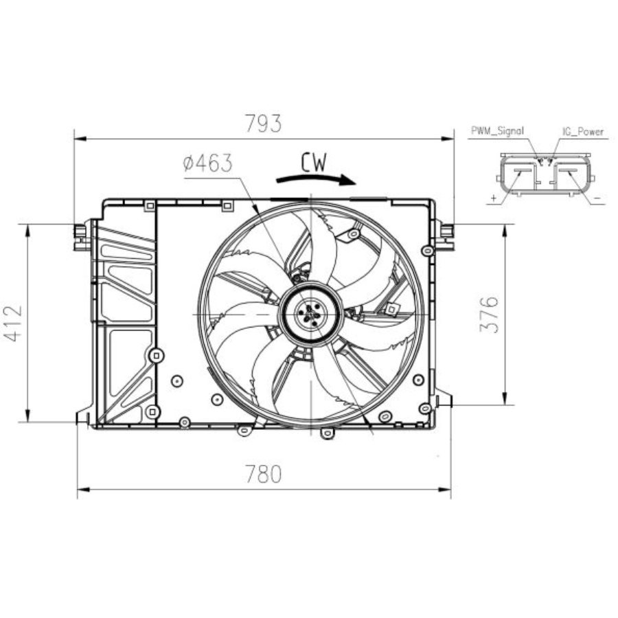 Ventola di raffreddamento motore NRF 47932
