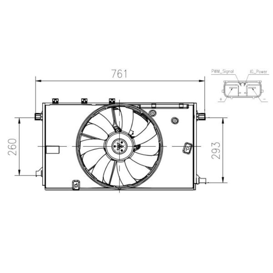 Ventola di raffreddamento motore NRF 47933