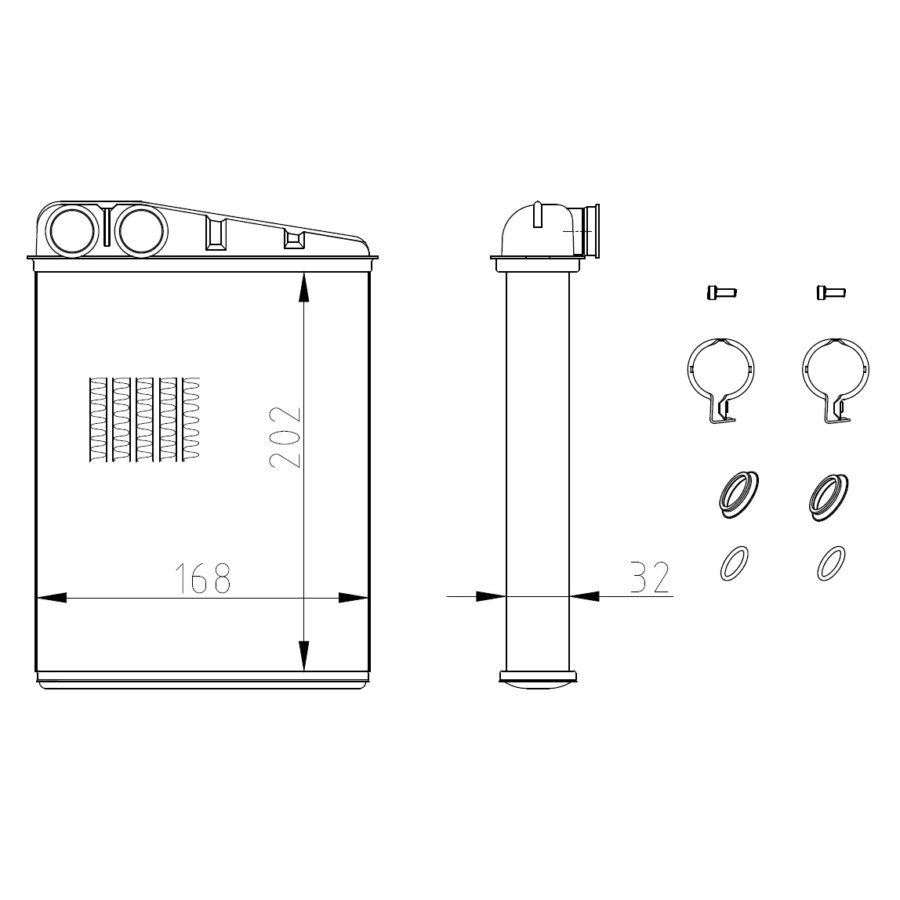 Riscaldatore interno scambiatore di calore NRF 54410
