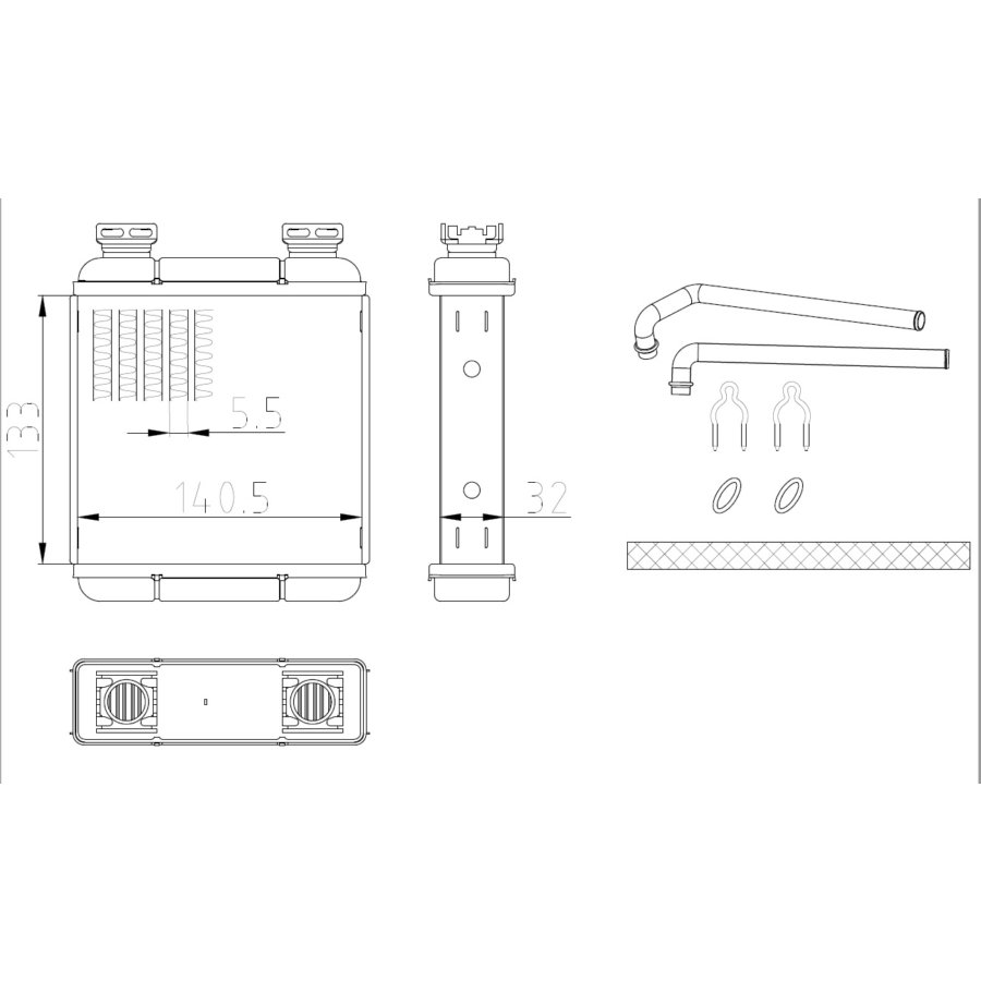 Riscaldatore interno scambiatore di calore NRF 54411