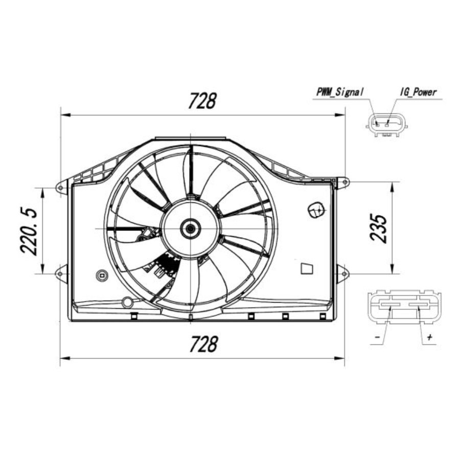 Ventola di raffreddamento motore NRF 47939