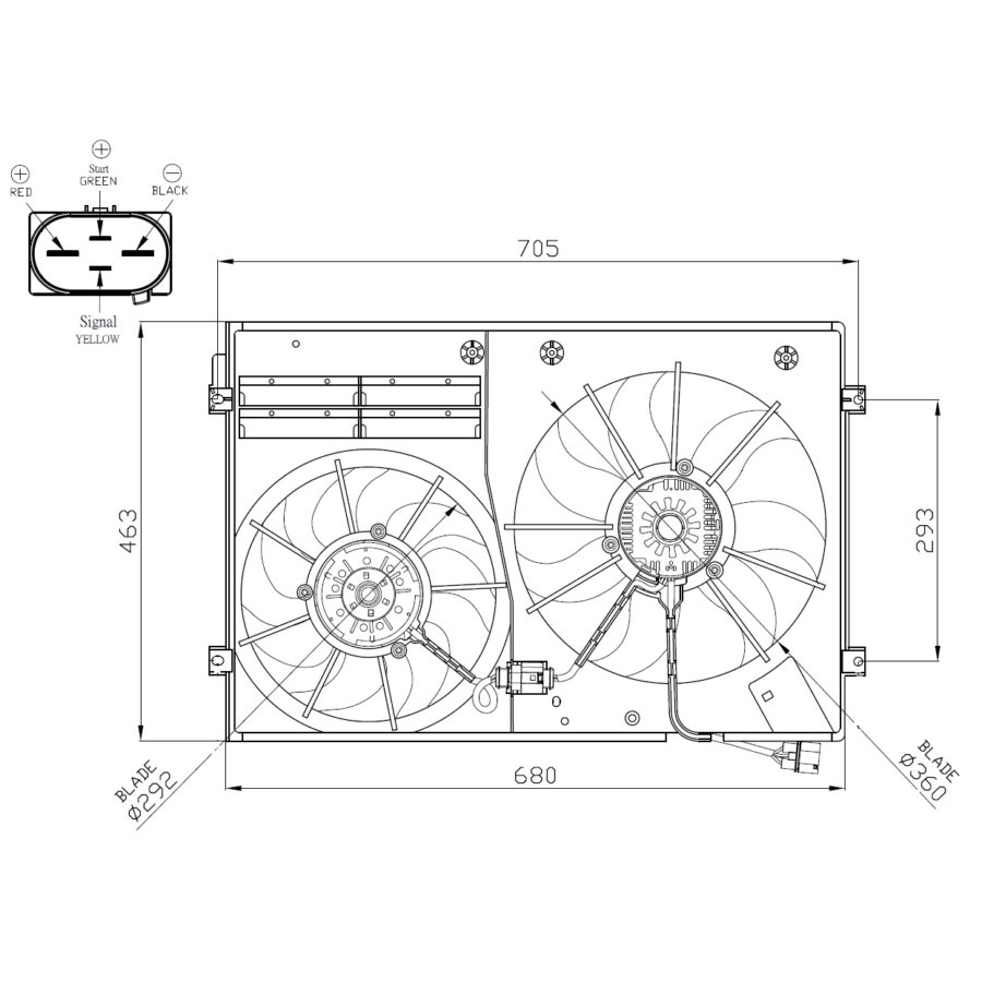 Ventola di raffreddamento motore NRF 47941