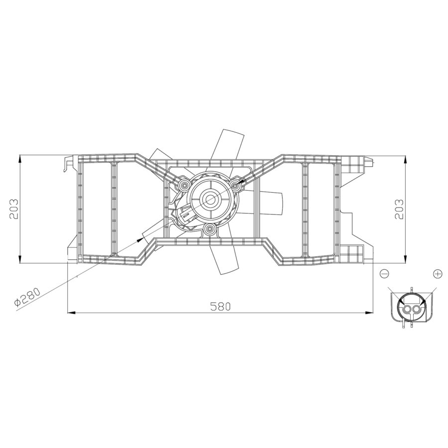 Ventola di raffreddamento motore NRF 47944