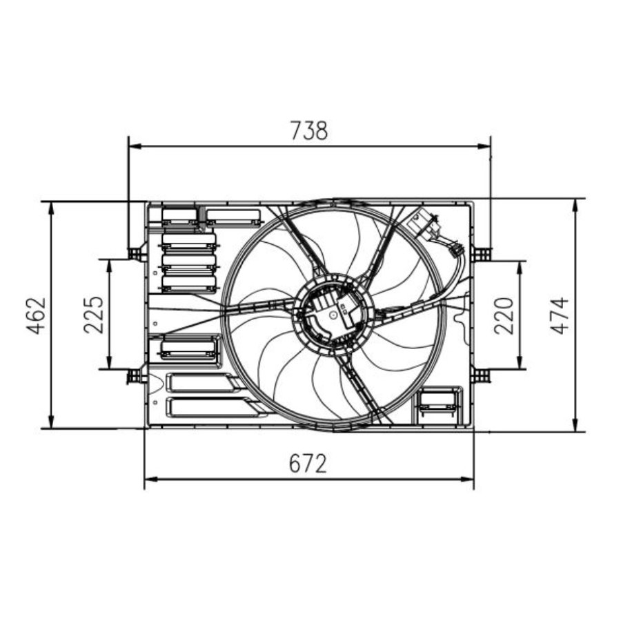 Ventola di raffreddamento motore NRF 47950
