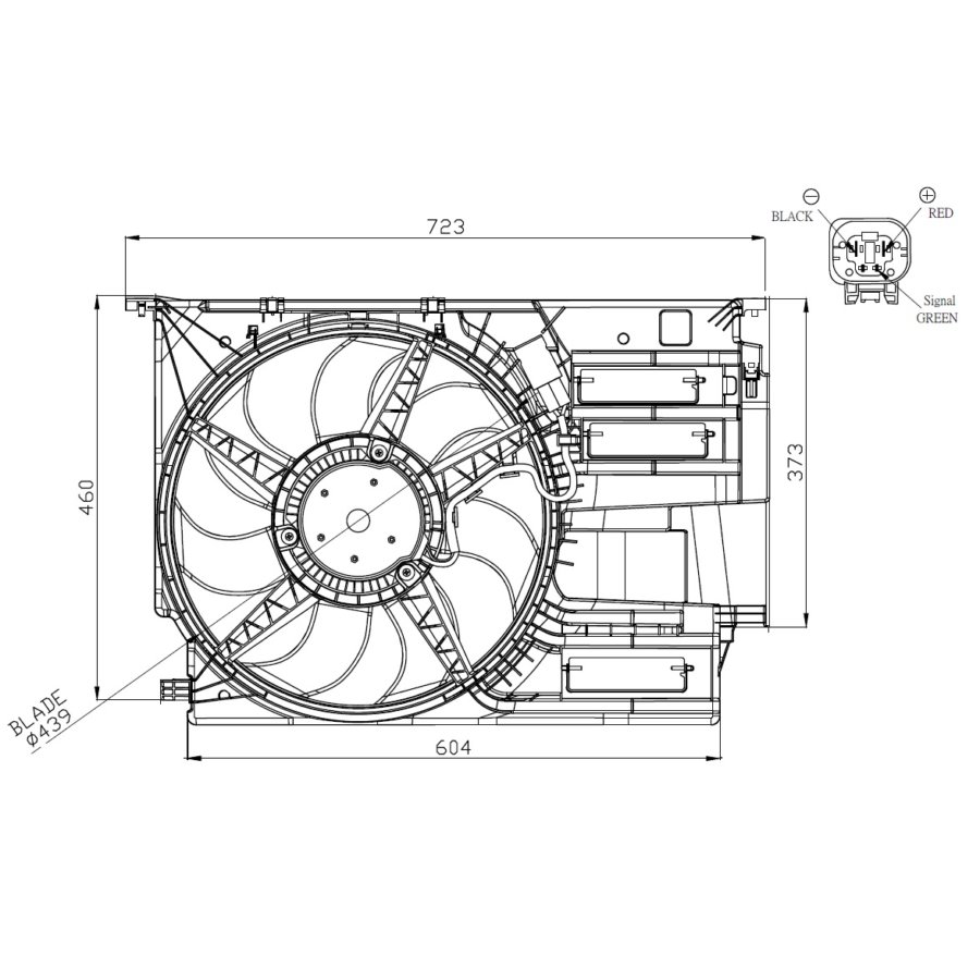 Ventola di raffreddamento motore NRF 47954