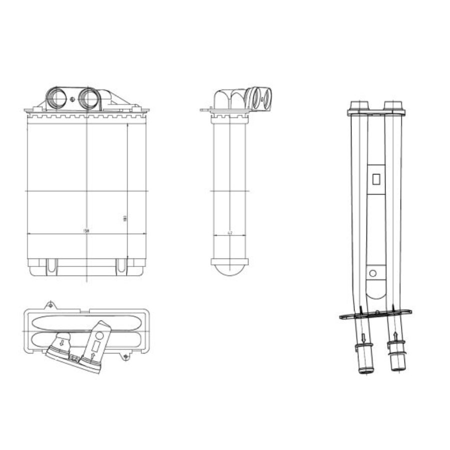 Riscaldatore interno scambiatore di calore NRF 54415 EASY FIT
