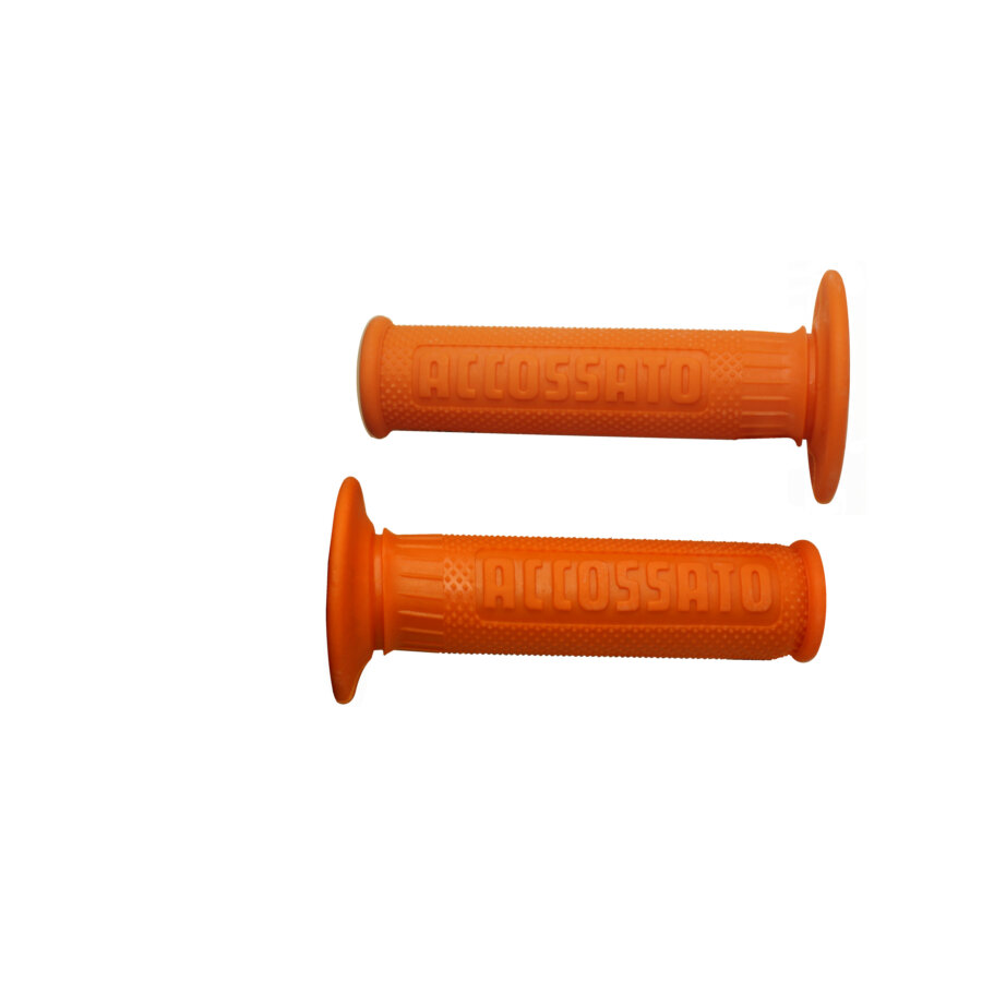 Coppia di manopole off road ACCOSSATO arancioni GR003O