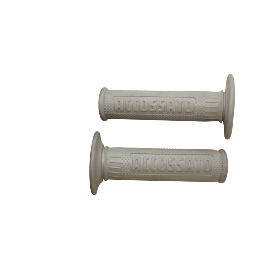 Coppia di manopole off road ACCOSSATO silver GR003S