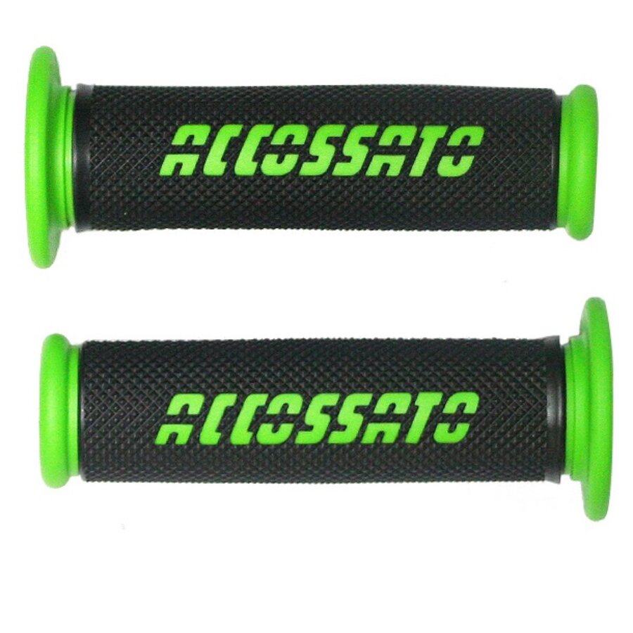 Coppia di manopole racing in gomma termoplastica ACCOSSATO GR006G-NF
