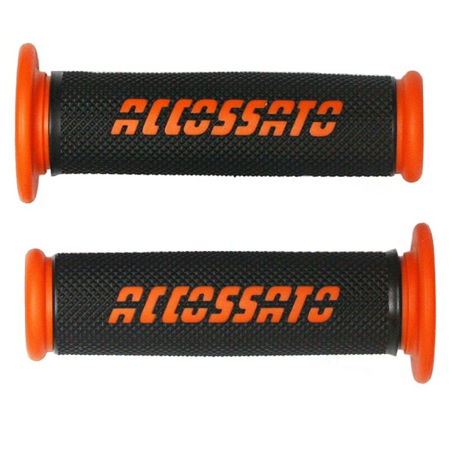 Coppia di manopole racing in gomma termoplastica ACCOSSATO GR006O-F