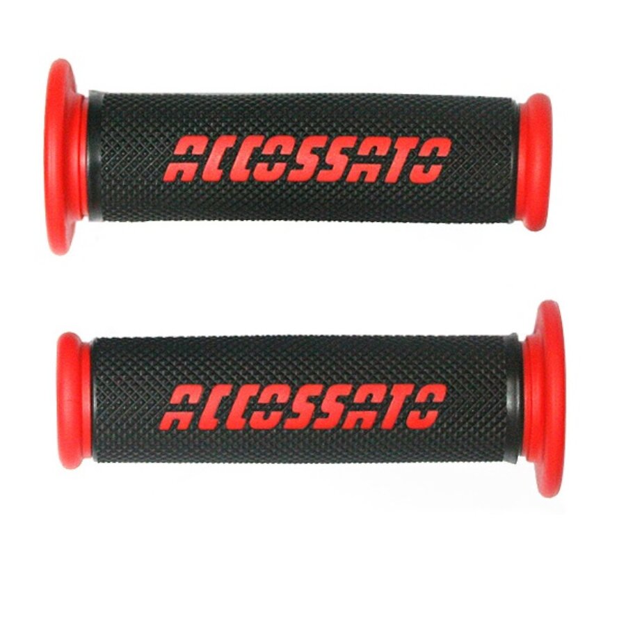 Coppia di manopole racing in gomma termoplastica ACCOSSATO GR006R-NF