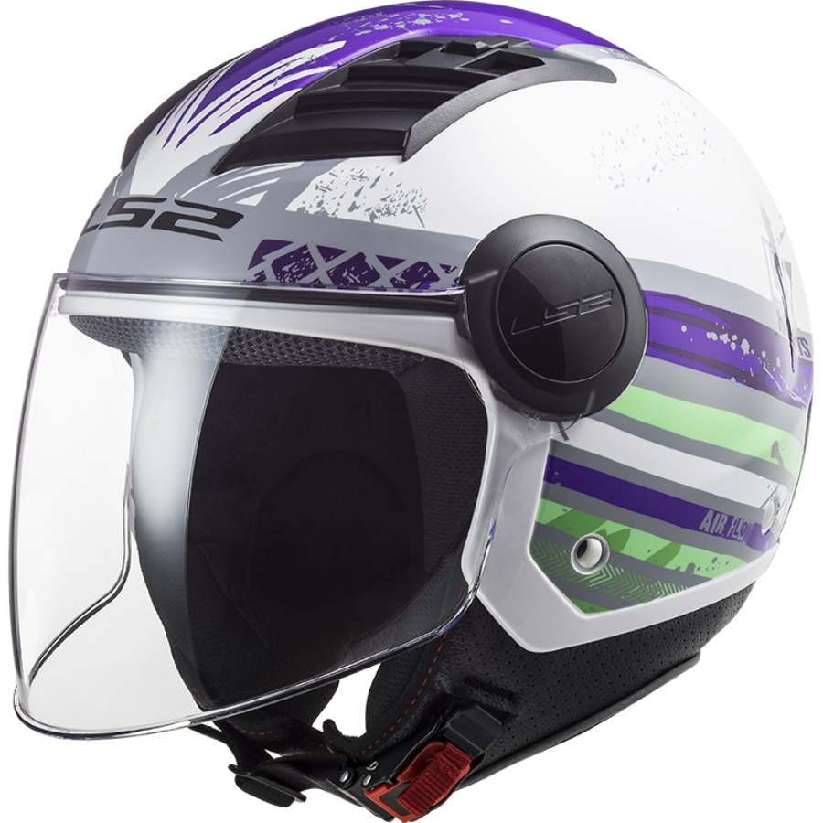 Casco Jet LS2 Airflow titanium violet Taglia XXL