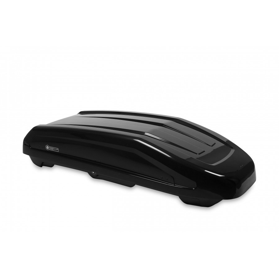 VDP Juxt 600 Baule Da Tetto 600L Nero Con Barre Portapacchi In Alluminio Per VW Touran Kombi 2003-2014