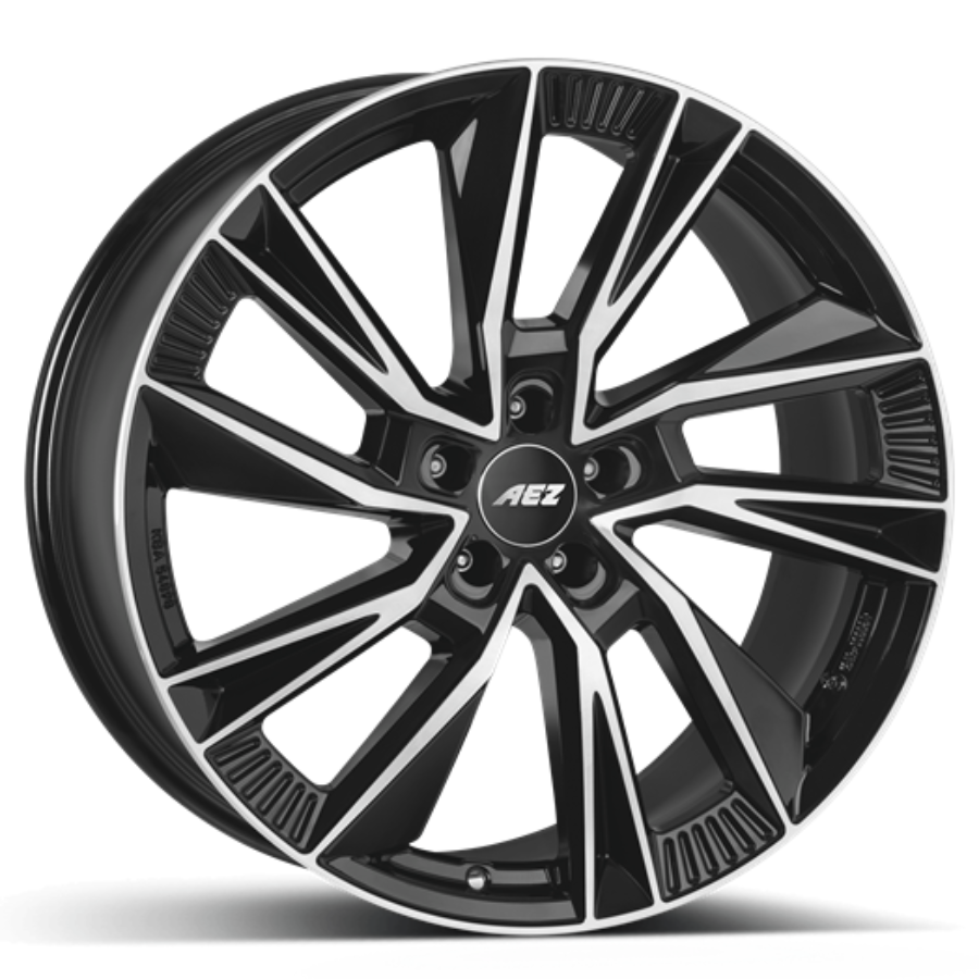Cerchi in lega AEZ Havanna dark 8.5x19 5x108 ET45 Nero esterno e bordo lucido