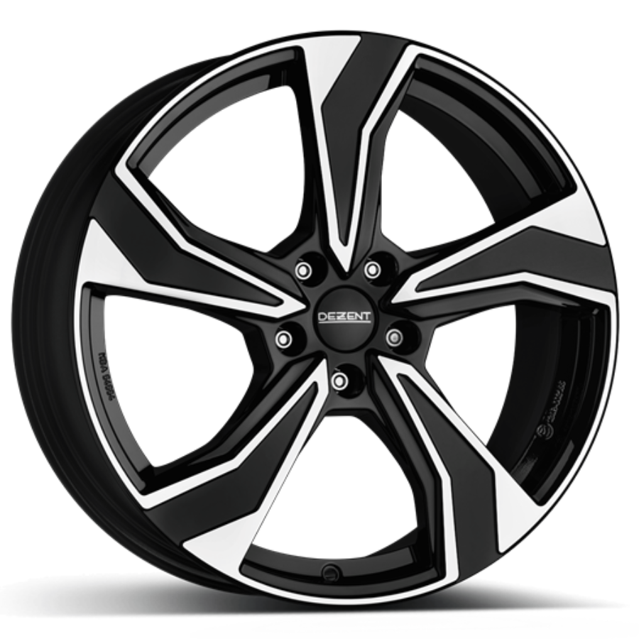 Cerchi in lega DEZENT dezent_kb_black_miror_face 6x16 5x114.3 ET45 Nero esterno e bordo lucido