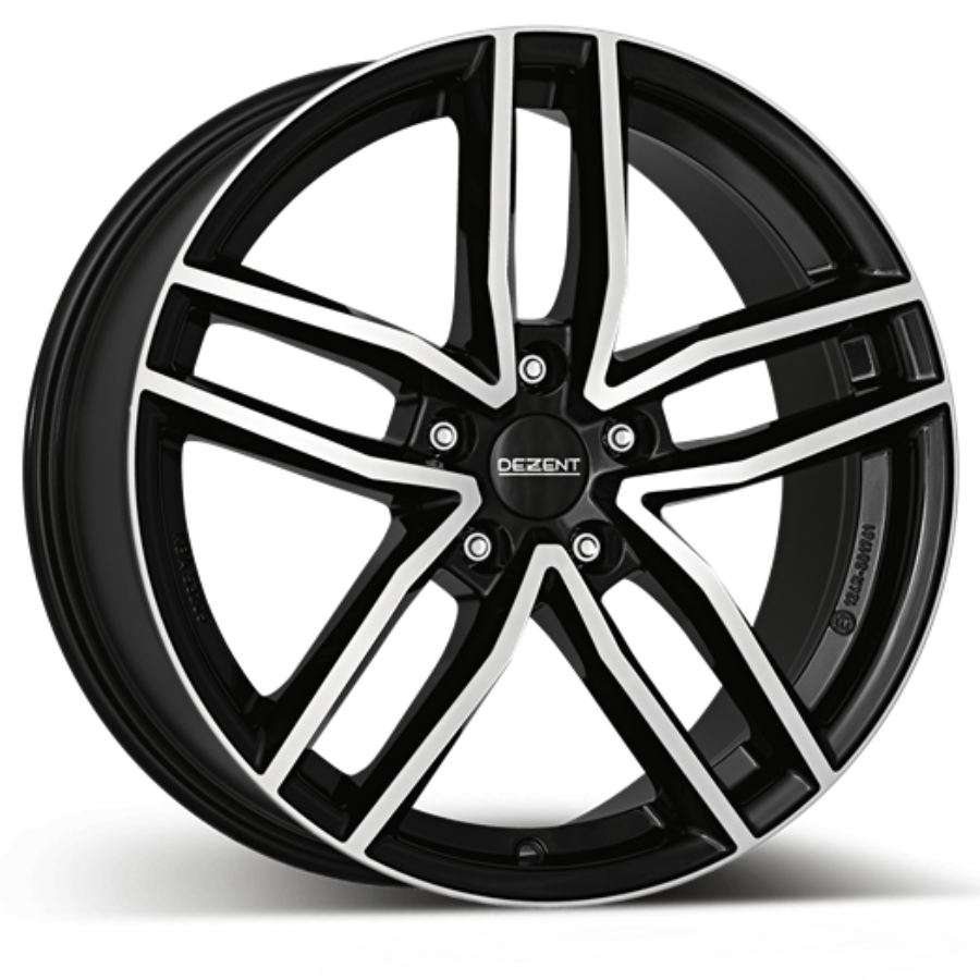 Cerchi in lega DEZENT dezent_tr_black_polished_face 8.5x18 5x114.3 ET38 Nero esterno e bordo lucido