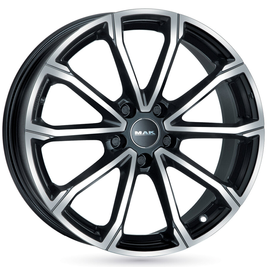 Cerchi in lega MAK DAVINCI 7x17 4x100 ET37 Nero esterno lucido