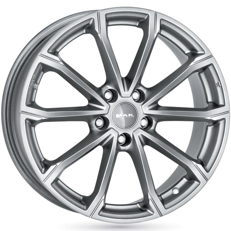 Cerchio In Lega MAK KASSEL 7.5x18", 5x112, ET 51, Diametro Centraggio 57.1, Nero Mirror, Compatibile Con VW Golf E Audi A3