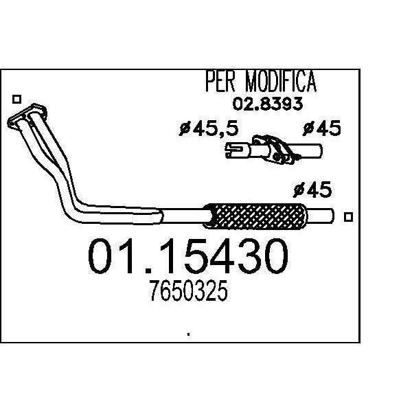 Collettore marmitta MTS 01.15430