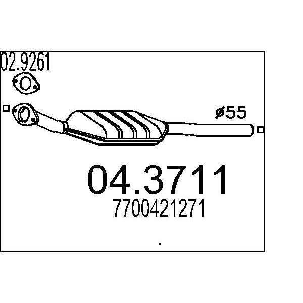 Catalizzatore MTS 04.3711