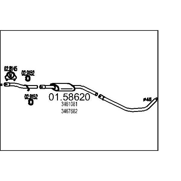 Marmitta centrale MTS 01.58620