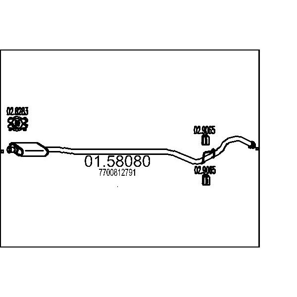 Marmitta centrale MTS 01.58080