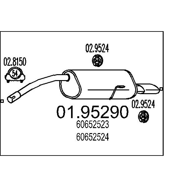 Silenziatore posteriore MTS 01.95290