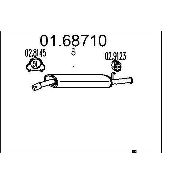 Silenziatore posteriore MTS 01.68710