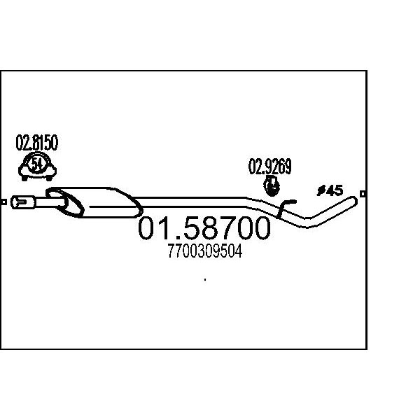 Marmitta centrale MTS 01.58700