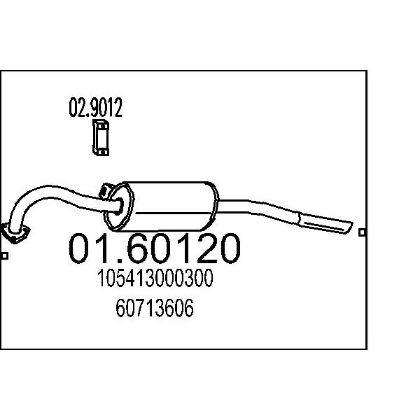 Silenziatore posteriore MTS 01.60120