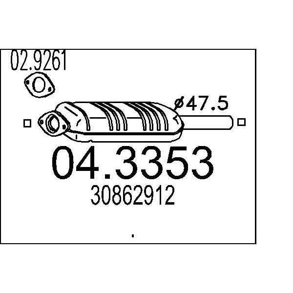 Catalizzatore MTS 04.3353