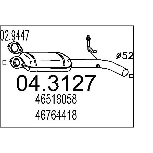 Catalizzatore MTS 04.3127