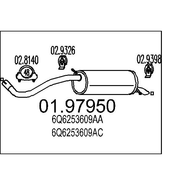 Silenziatore posteriore MTS 01.97950
