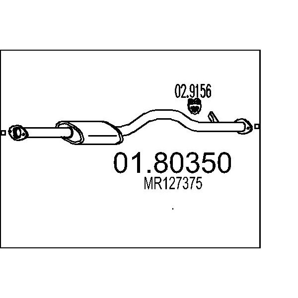 Marmitta centrale MTS 01.80350