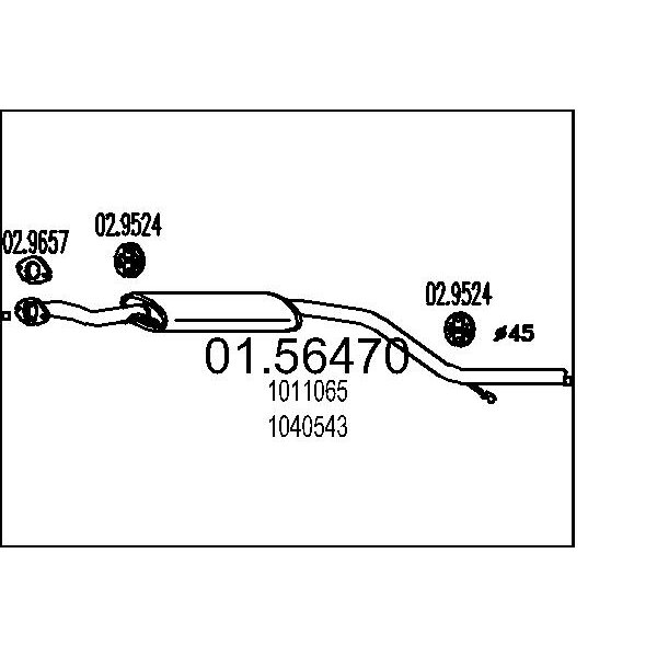 Marmitta centrale MTS 01.56470