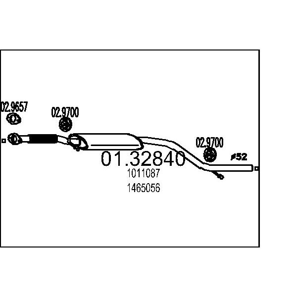 Marmitta centrale MTS 01.32840