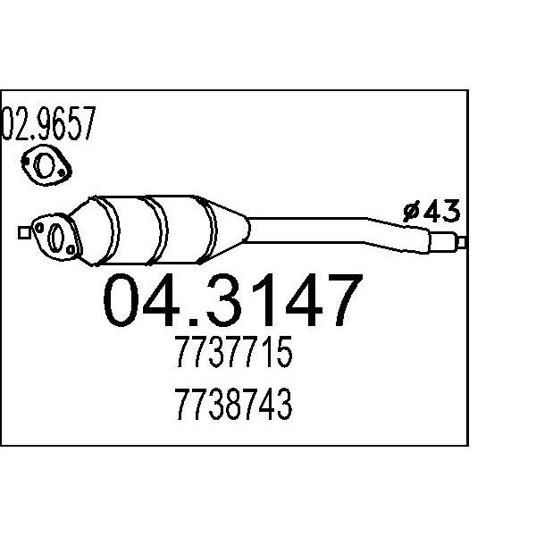 Catalizzatore MTS 04.3147