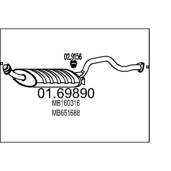 Silenziatore posteriore MTS 01.69890