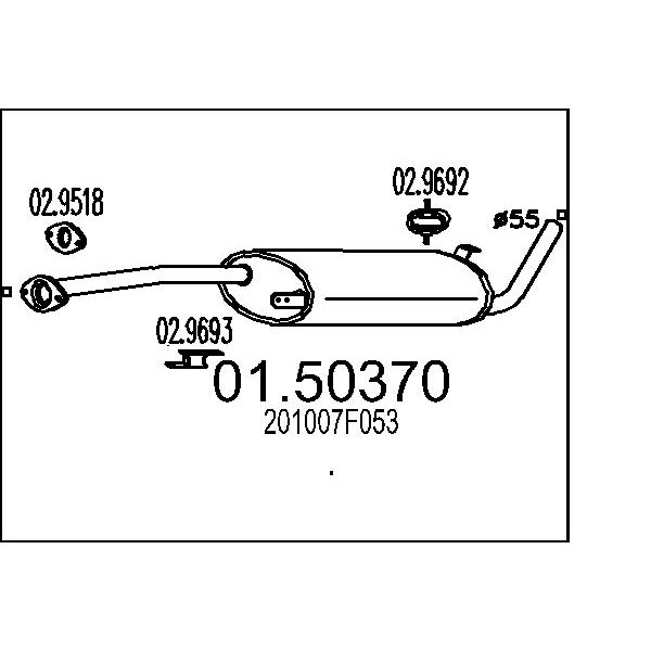 Marmitta centrale MTS 01.50370