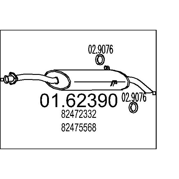 Silenziatore posteriore MTS 01.62390